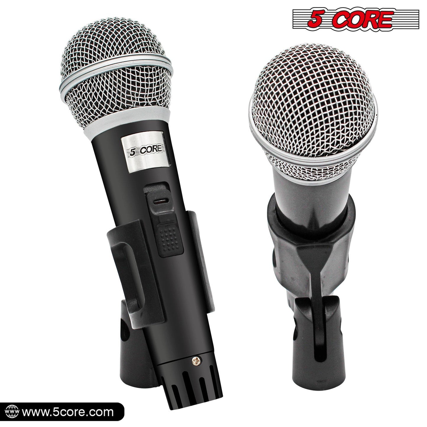 5Core XLR Microphone Dynamic Mic Karaoke Singing Studio Mics Handheld