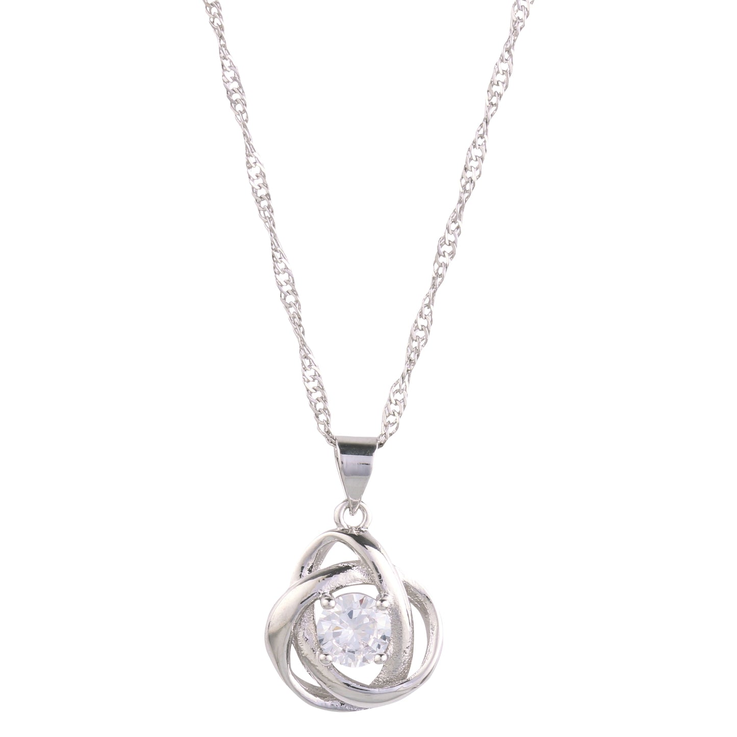 Maiden-Art Necklace with Cubic Zirconia