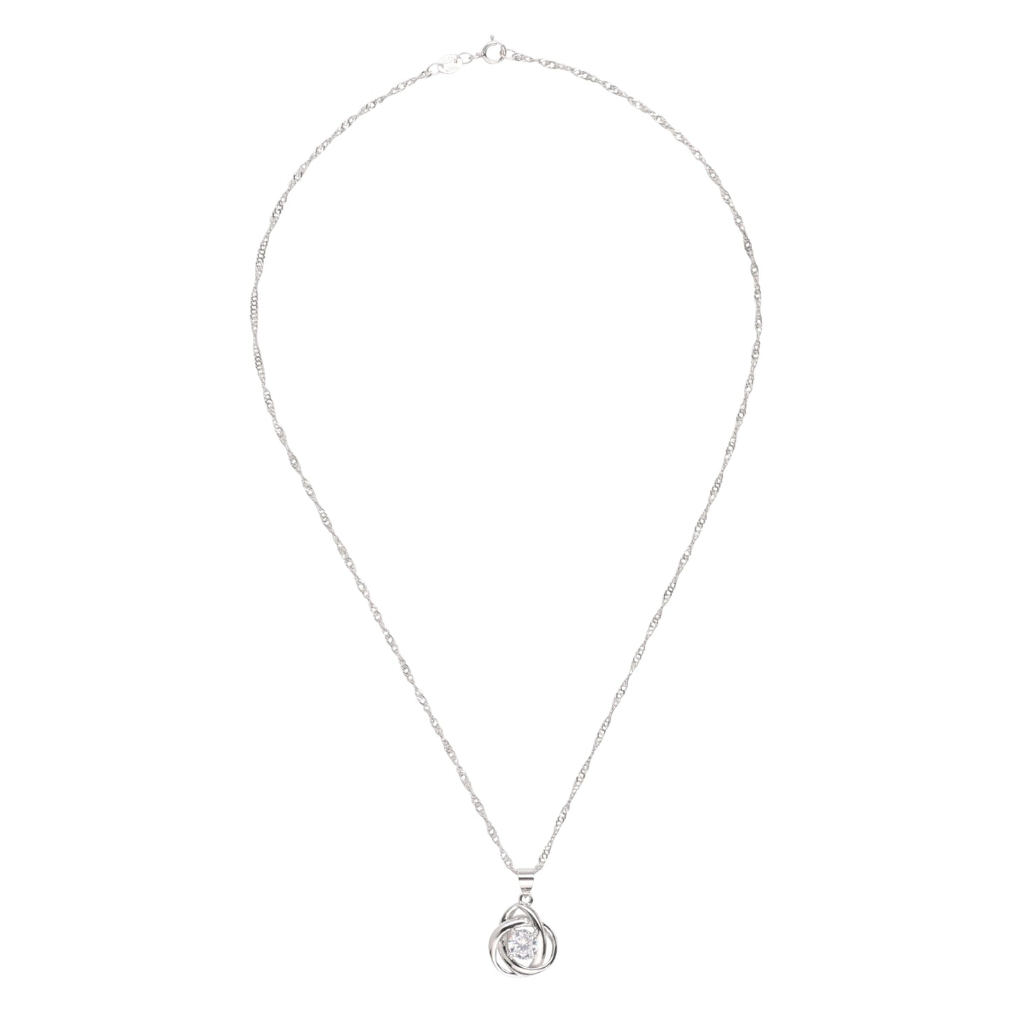 Maiden-Art Necklace with Cubic Zirconia