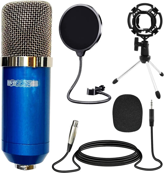 5Core Recording Podcast Bundle Professional Condenser + Mic Set