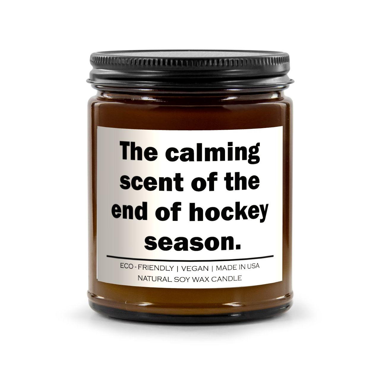 The calming scent of the end of hockey season Candle