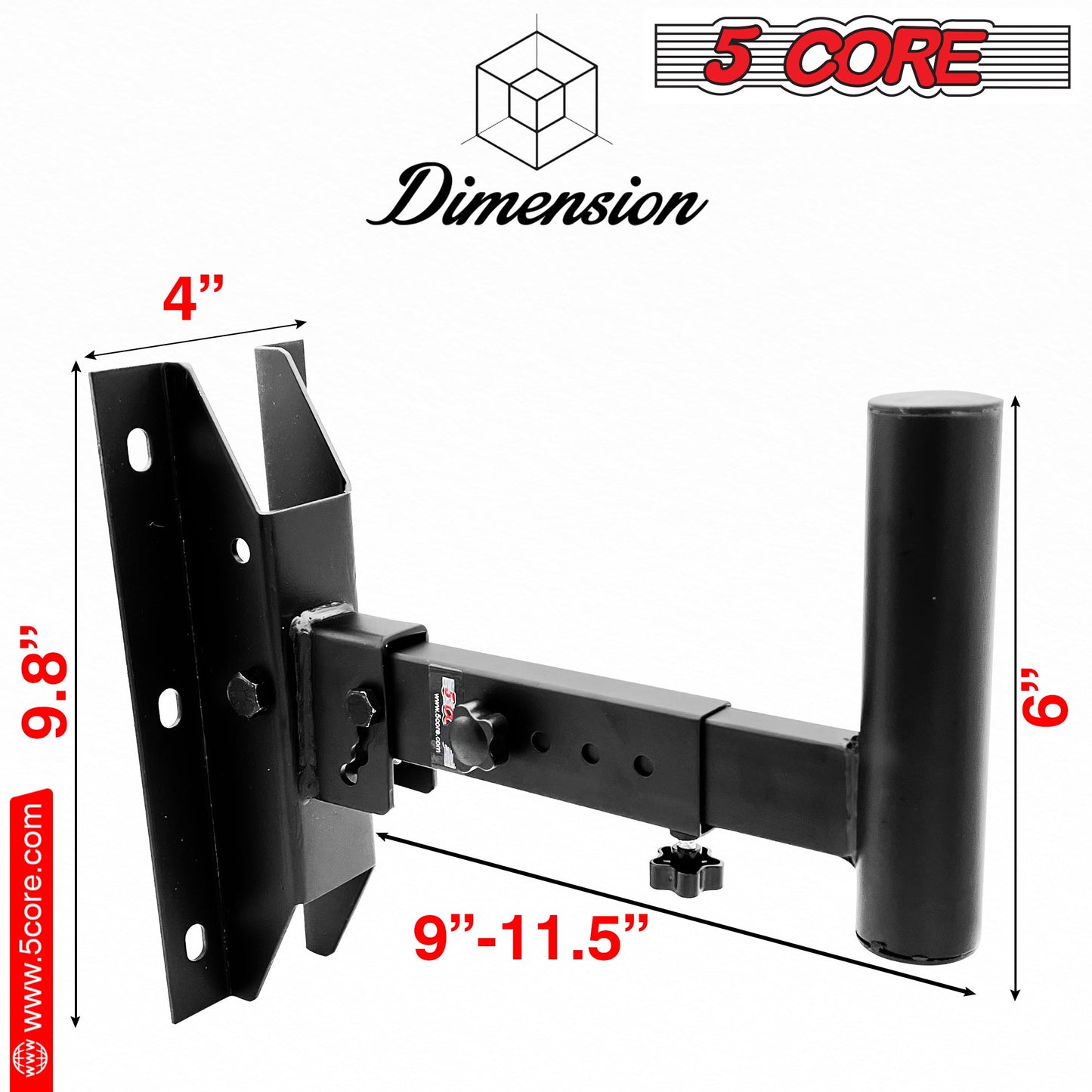 5Core Speaker Wall Mount Rotatable Angle Mounting Bracket Wall