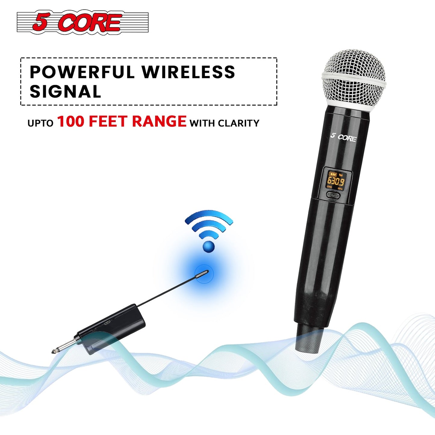 5Core Wireless Microphones VHF Microfonos Inalambricos Professional