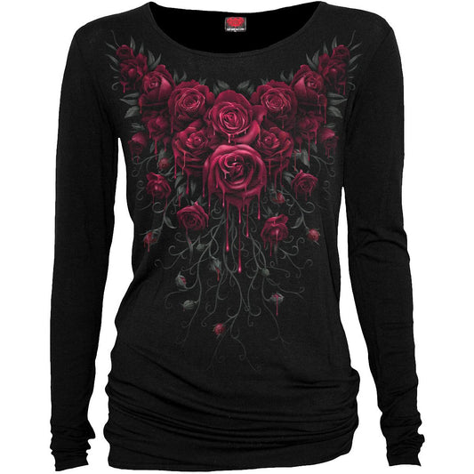 BLOOD ROSE - Baggy Top Black