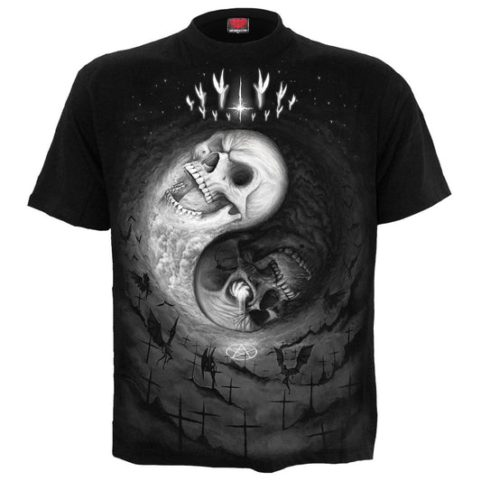 YIN YANG SKULLS - T-Shirt Black