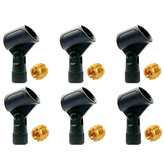 5 Core Microphone Clip Holder 6 Pieces with Screw Adapters 5/8 to 3/8