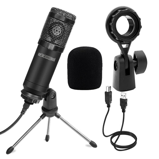 5Core Podcast Bundle Professional Condenser Mic + Set / Black