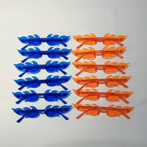 12 PCS  Flame Shaped Sunglasses PARTY PACK