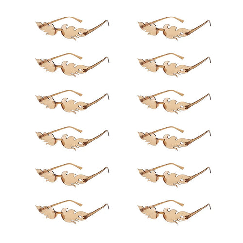 12 PCS  Flame Shaped Sunglasses PARTY PACK