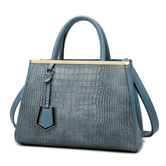 Women Stone Pattern Patchwork Handbag/Crossbody Bag(Blue)