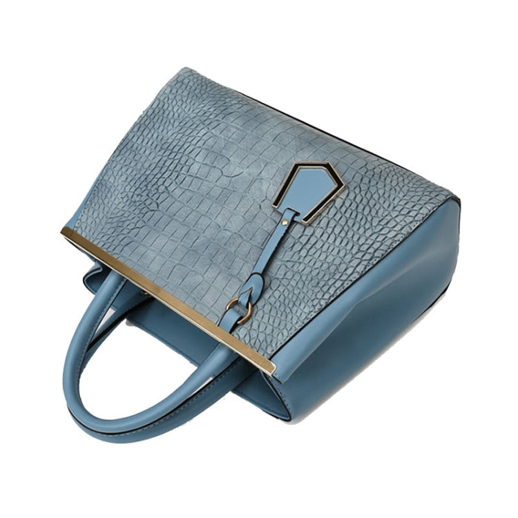 Women Stone Pattern Patchwork Handbag/Crossbody Bag(Blue)