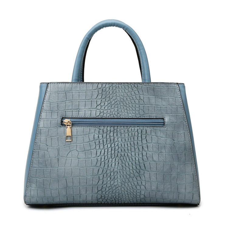 Women Stone Pattern Patchwork Handbag/Crossbody Bag(Blue)