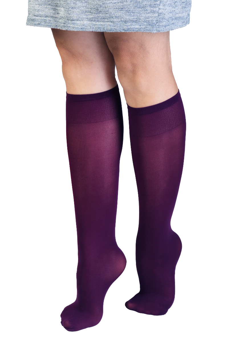 CADRI 40DEN purple knee-highs