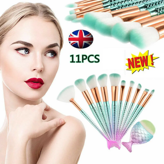 11pcs Mermaid Brush Set