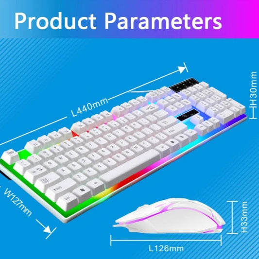 Ninja Dragons White Knight Gaming Keyboard and Mouse Set - WIRED