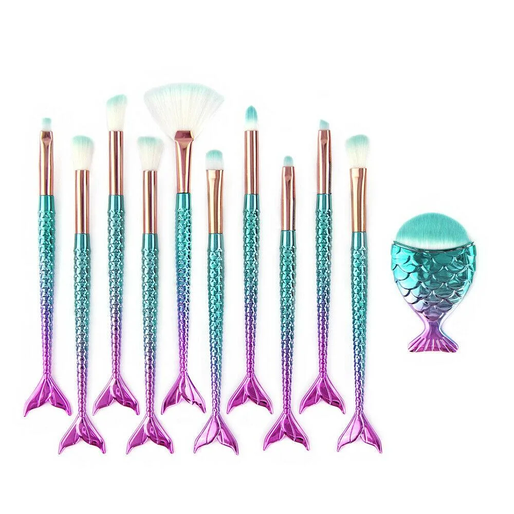 11pcs Mermaid Brush Set