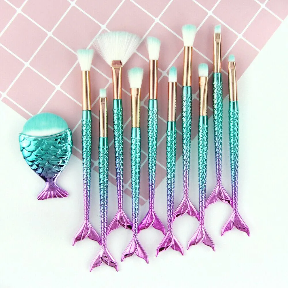 11pcs Mermaid Brush Set