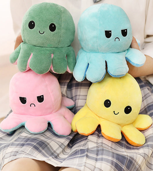 Reversible Flip Octopus Stuffed Plush Doll (Soft)