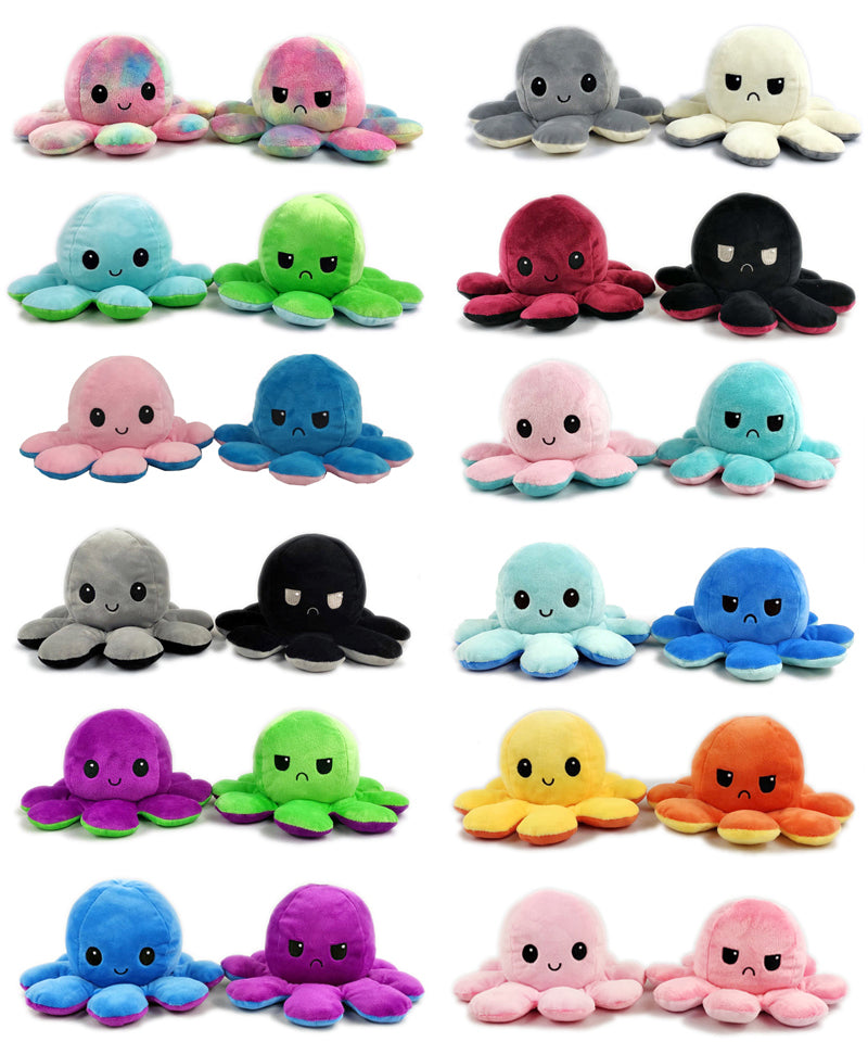 Reversible Flip Octopus Stuffed Plush Doll (Soft)