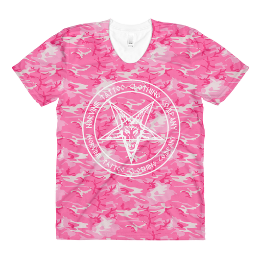 Norvine Pentagram Pink Camo T-Shirt