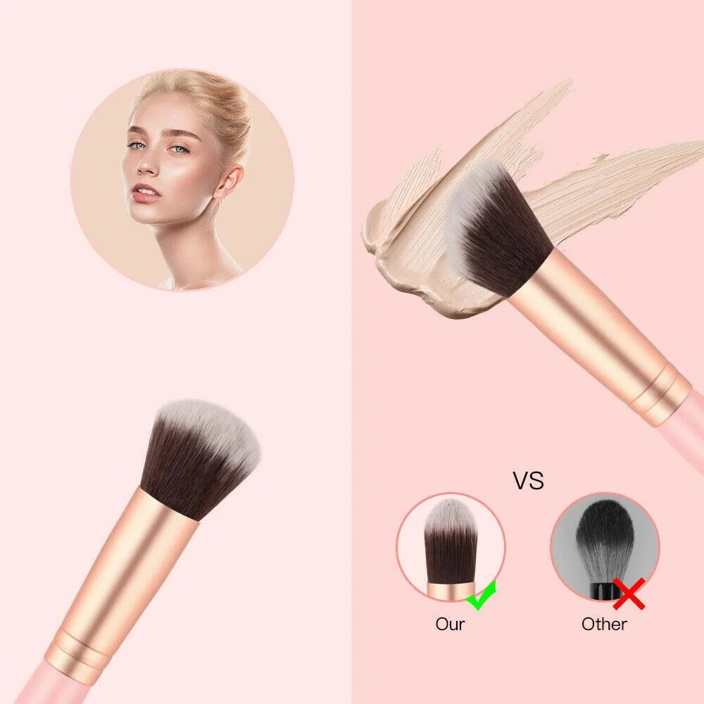 14pcs Pink Makeup Brushes Kit