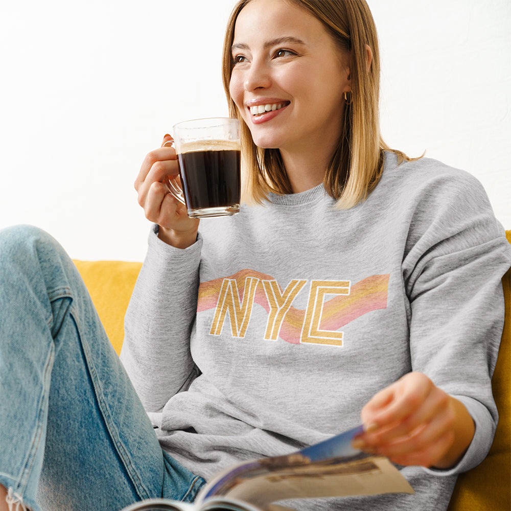 Womens NYC Retro 70's Crewneck Sweatshirt