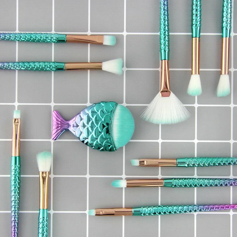 11pcs Mermaid Brush Set