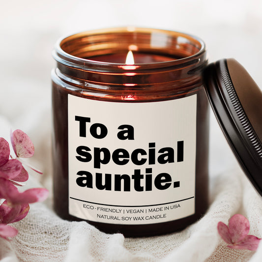 To a special auntie Candle