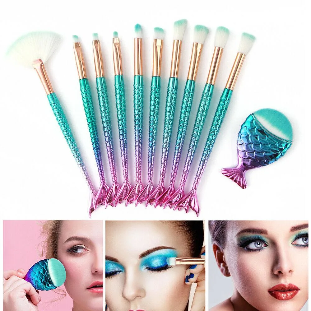 11pcs Mermaid Brush Set