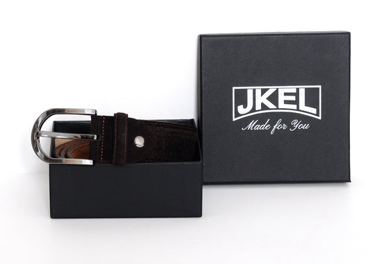 JKEL Sagrada Dark Brown Suede Belt