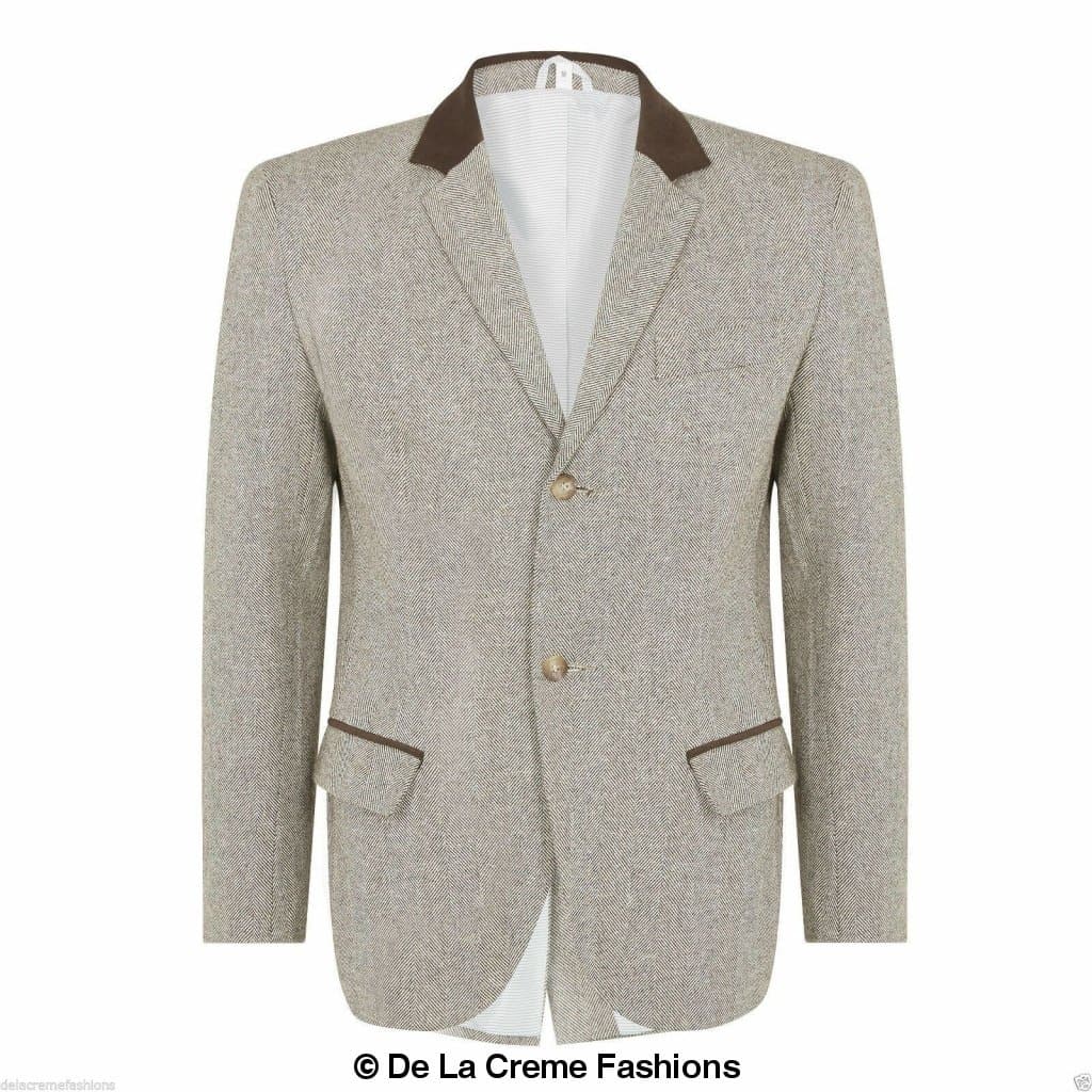 De La Creme MAN - Wool Blend Velvet Trim Formal/Casual Blazer