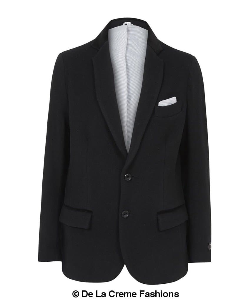 De La Creme MAN - Wool Blend Velvet Trim Formal/Casual Blazer