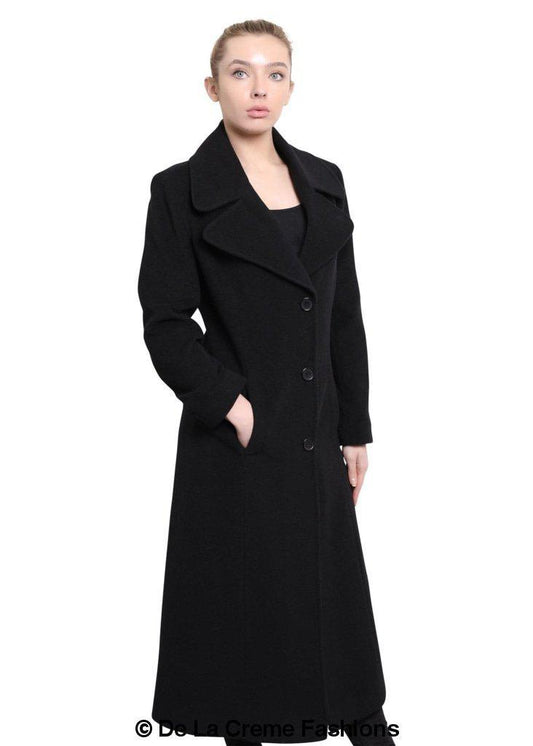 De La Creme - Womens Large Lapel Long Coat