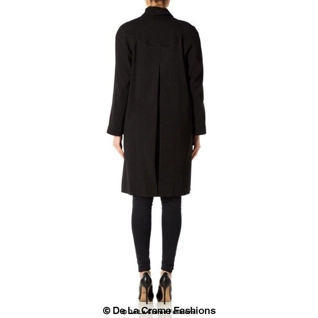 De La Creme Womens Oversized Knee Length Swing Coat