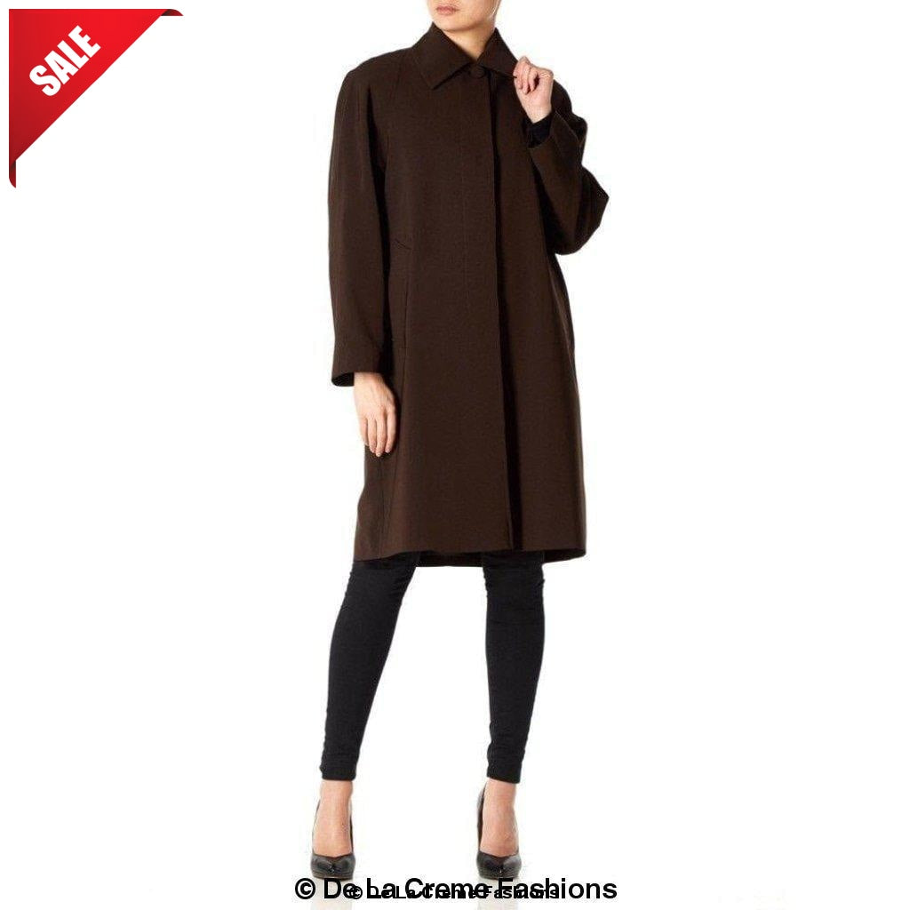 De La Creme Womens Oversized Knee Length Swing Coat