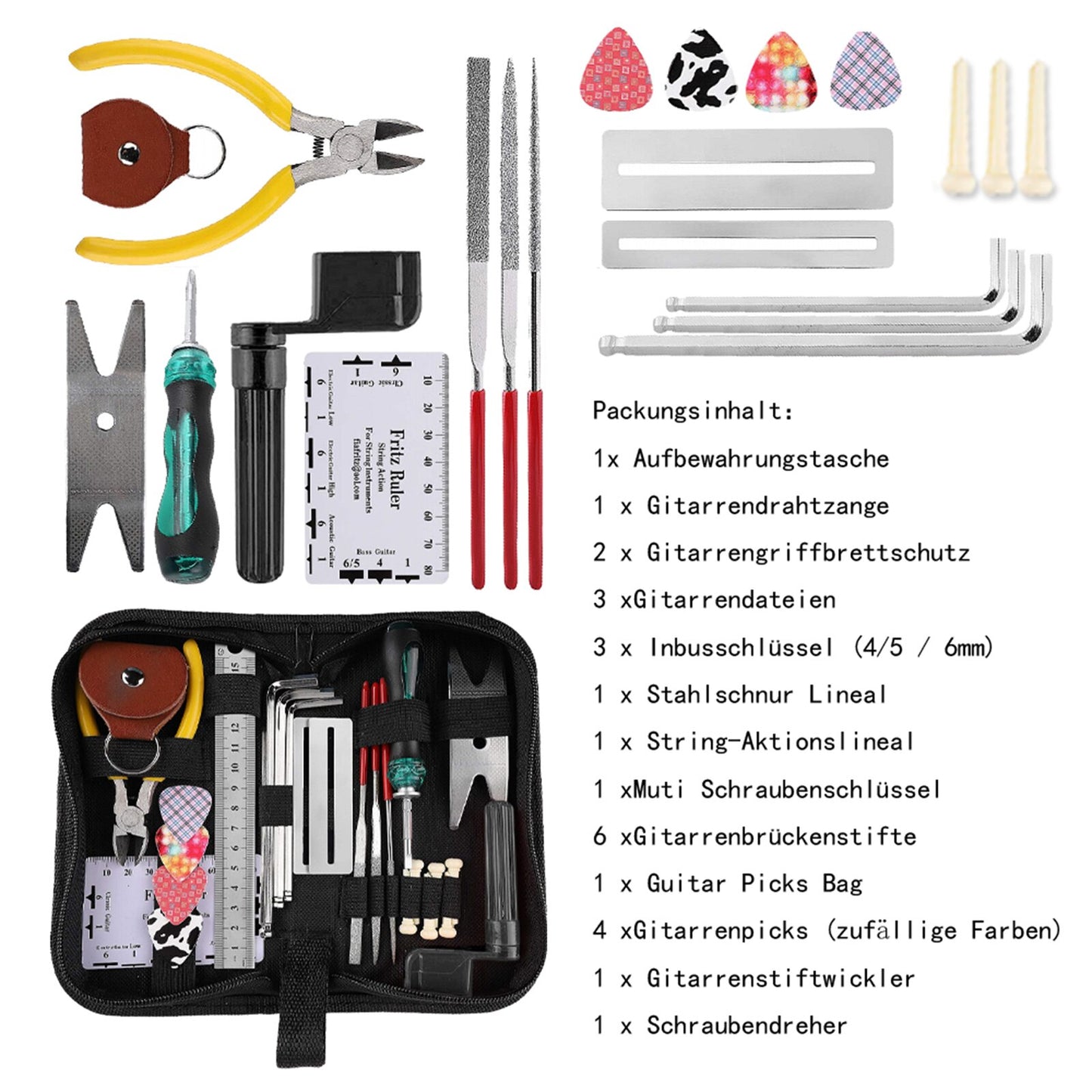 Guitar Repair Tool Kit (25 Pieces)