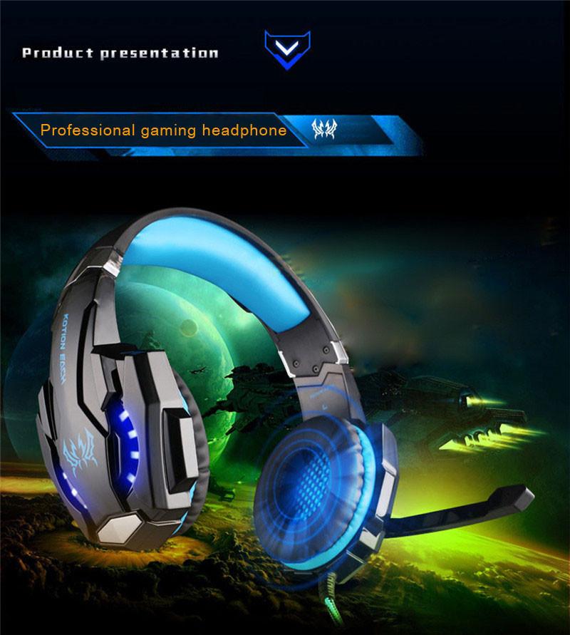 G9000 Gaming Headsets Big Headphones with Light Mic Stereo Earphones