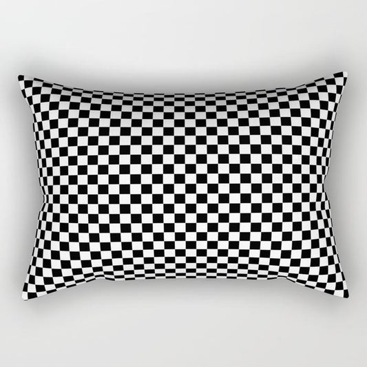 Square Black & White Rectangle Pillow Cover